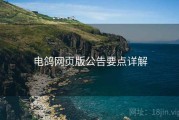 电鸽网页版公告要点详解