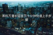 黑料万里长征首页十分钟快速上手步骤