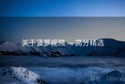 关于菠萝视频 — 高分精选