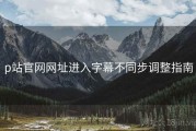 p站官网网址进入字幕不同步调整指南