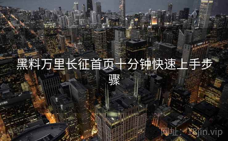 黑料万里长征首页十分钟快速上手步骤
