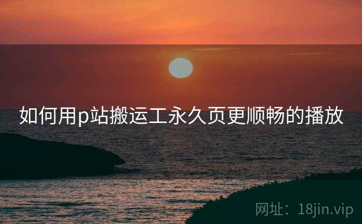 如何用p站搬运工永久页更顺畅的播放