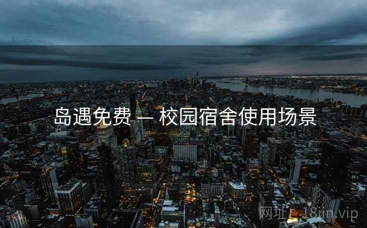 岛遇免费 — 校园宿舍使用场景