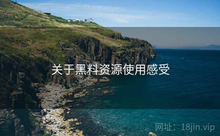 关于黑料资源使用感受