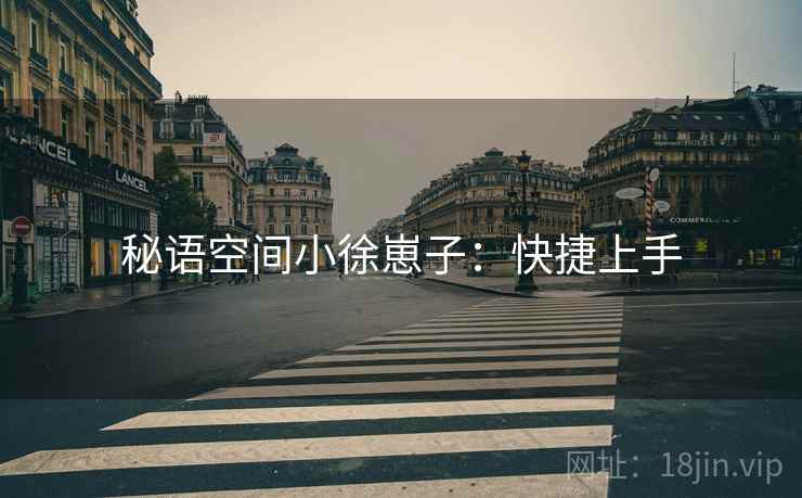 秘语空间小徐崽子：快捷上手