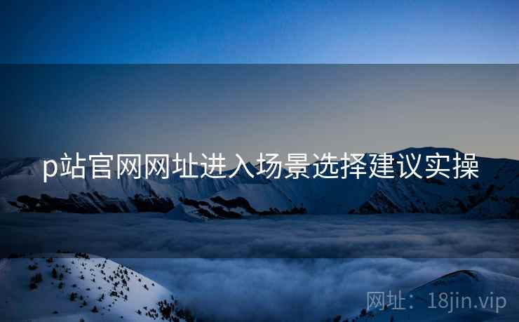 p站官网网址进入场景选择建议实操