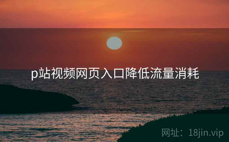 p站视频网页入口降低流量消耗