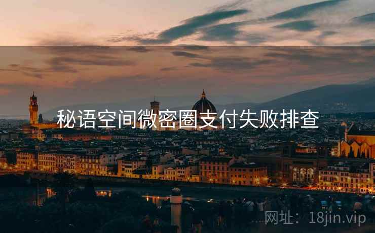 秘语空间微密圈支付失败排查